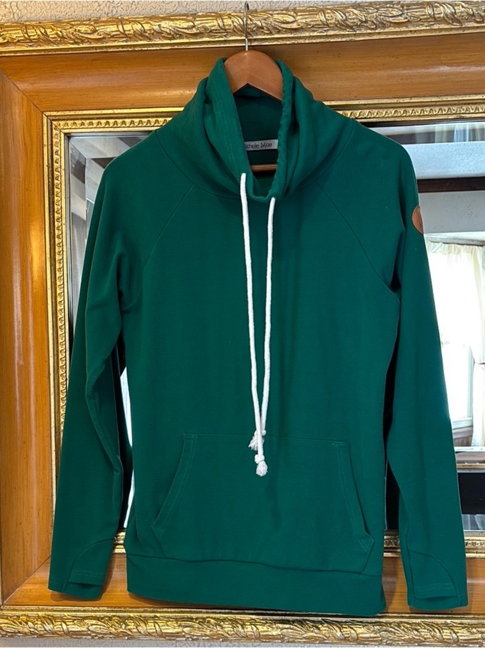NWOT Michelle Mae Green Cowlneck Sweatshirt - Size XS